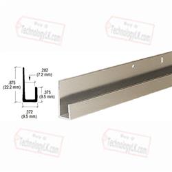 Brushed Nickel Aluminum J Channel for 1/4 Mirror Support 47-7/8