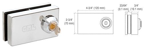 CRL Deluxe Patch Lock for 1/2" Glass
