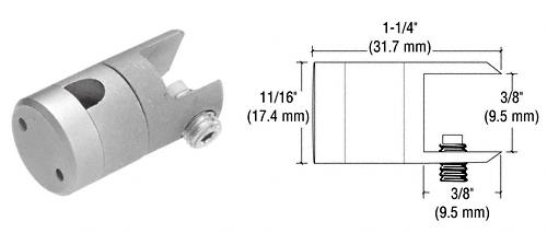 CRL Satin Chrome Single Connector
