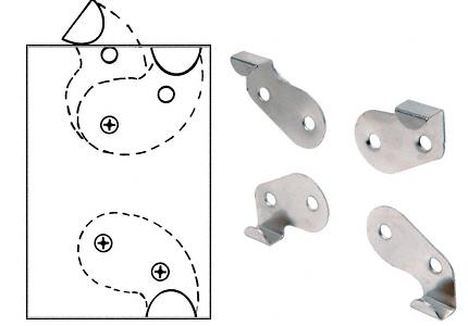 CRL Goss Mirror Mounting Clip Set