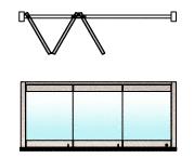 CRL Brushed Stainless 3-Panel Overhead Track Full Leaf Bi-Fold Door Configuration