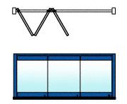 CRL Custom Paint 3-Panel Overhead Track Full Leaf Bi-Fold Door Configuration