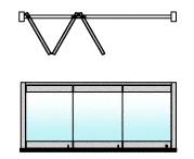 CRL Satin Anodized 3-Panel Overhead Track Full Leaf Bi-Fold Door Configuration