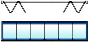CRL Custom Paint 6-Panel Bipart Overhead Track Full Bi-Fold Door Configuration