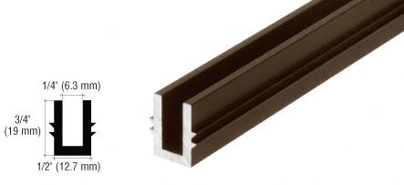 CRL Dark Bronze Anodized 120" Length Bottom Guide Channel for OT Series Top Hung Sliders and Bi-Fold Doors