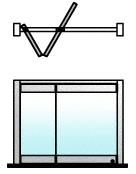 CRL Polished Stainless 2-Panel Overhead Track Half Leaf Bi-Fold Door Configuration