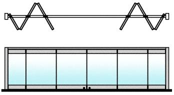CRL Satin Anodized 6-Panel Bipart Overhead Track Half Bi-Fold Door Configuration 149 in WD x 144 in HT Opening (Custom Order)