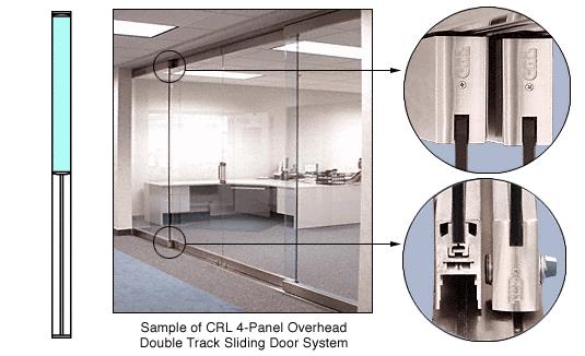 CRL Brushed Stainless Overhead Track Sliding Door System