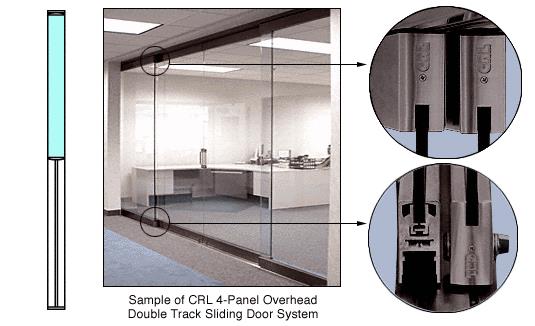 CRL Dark Bronze Anodized Overhead Track Sliding Door System