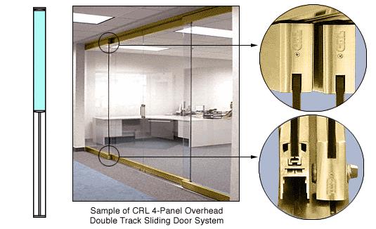 CRL Polished Brass Overhead Track Sliding Door System
