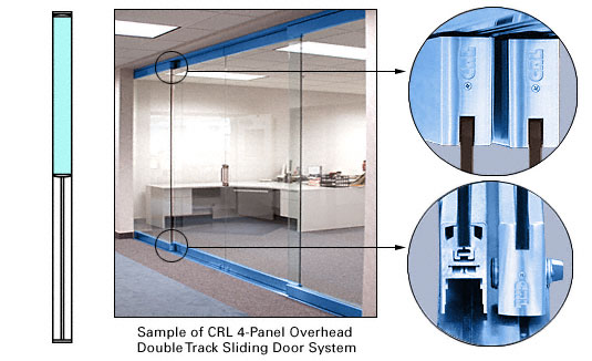 CRL Custom Painted 1-Panel Overhead Single Track Sliding Door System