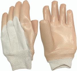 Knit Wrist Smooth Natural Rubber Palm Gloves