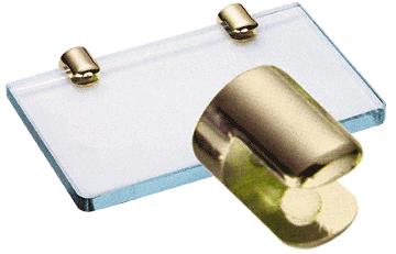 CRL Gold Plated 25/32" Diameter No-Drill Shelf Clamp for 3/8" Glass
