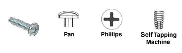 CRL 10-24 x 3/4" Phillips Pan Head Self-Tapping Machine Screws - Package