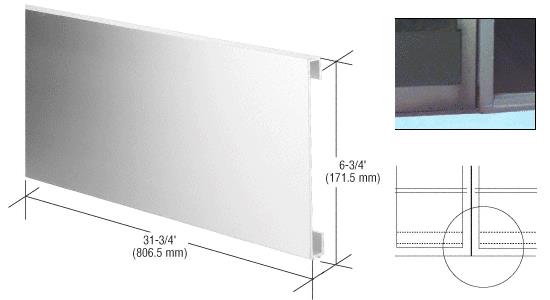 CRL Aluminum Finish 10"  Bottom Door Rail Adaptor
