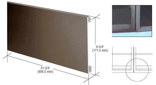 CRL Duranodic Bronze Finish 10"  Bottom Door Rail Adaptor