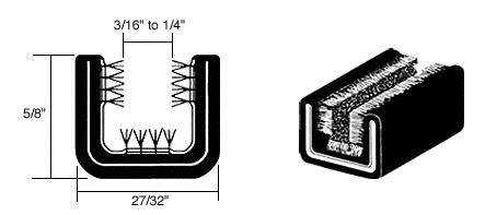 CRL Channel for Chevy and GMC Trucks without Framed Glass 1963-1964 - 60 in long