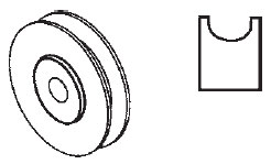 STB Sliding Door Roller, Steel w/Ball Bearing, 1-1/2" Diameter, 5/16" Width