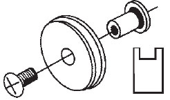 STB Sliding Door Roller, Nylon w/Ball Bearing, 1-1/32" Diameter, 1/4" Width