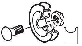 STB Sliding Door Roller, Steel w/Ball Bearing, Roller Only 1-1/4" Diameter, 5/16" Width