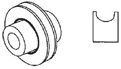STB Sliding Door Roller, Steel w/ Ball Bearing, 1-1/4" Diameter, 5/16" Width