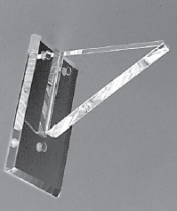 Mirror Back Flush Top No Lip Acrylic Shelf Support - 4 in - Pair