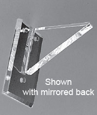 Clear Back Flush Top No Lip Acrylic Shelf Support - 4 in - Pair