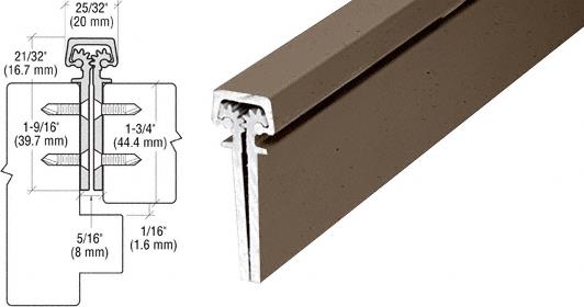 CRL Dark Bronze Anodized Roton 112 Series Concealed Leaf Continuous Hinge