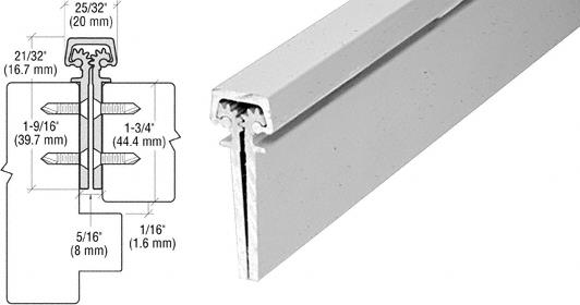 CRL Satin Anodized Roton 112HD Heavy Duty Series Concealed Leaf Continuous Hinge