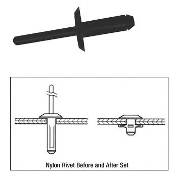 CRL .157-.394 Grip Nylon Rivet .2500 Diameter  -  Replaced with Part Number 48350