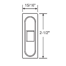 STB Sliding Glass Patio Door Keeper, Black, 2-1/2" Height x 15/16" Width
