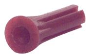 CRL 1/4" Hole, 1" Length Red Cap Plastic Anchors