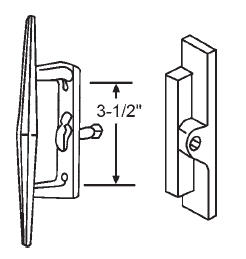 STB Sliding Glass Patio Door Handle Set, Internal Locking, Non-Keyed, 3-1/2" Screw Holes