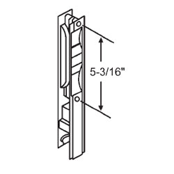 STB Sliding Glass Patio Door Handle Set, Flush Mount, Non-Keyed, Aluminum, 5-3/16" Screw Holes