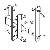 STB Sliding Patio Screen Door Latch and Handle Set, 3-1/2" Screw Holes