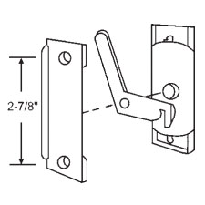 STB Sliding Patio Screen Door Latch and Handle Set, 2-7/8" Screw Holes