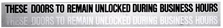 CRL Business Door Header Sign for Double Doors