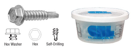 Hilti 1/4-14 x 2" Self-Drilling Hex Washer Head #3 Screws