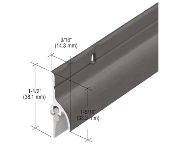 CRL 36" Dark Bronze Extruded Rain Drip with Vinyl Sweep