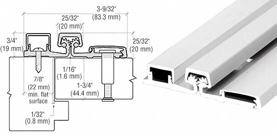 CRL Satin Anodized Roton 157HD Series Heavy Duty Full Surface Frame Face Continuous Hinge- 83"