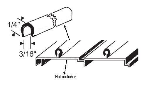 STB Sliding Screen Door Lower Track, Snap-In - 8 ft Long