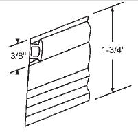 STB Black Vinyl Adjustable Width Bug Strip, 1-3/4" Max Width - 250 ft Roll