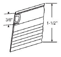 STB Black Vinyl Adjustable Width Bug Strip, 1-1/2" Max Width - 250 ft Roll
