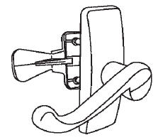 STB Lever Latch Set, Non-Keyed, White