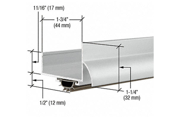 CRL Aluminum Finish "U" Shape Door Bottom - 35-3/4"