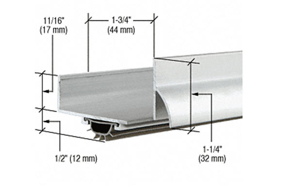 CRL Aluminum Finish "U" Shape Door Bottom with Full Notch - 35-3/4"