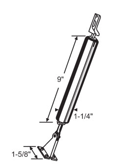 STB Screen Door Closer, Pneumatic, Light Weight, Aluminum