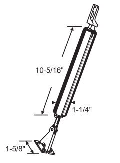 STB Screen Door Closer, Pneumatic, Medium Duty, Aluminum