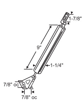 STB Aluminum Screen Door Pneumatic Closer Light Weight