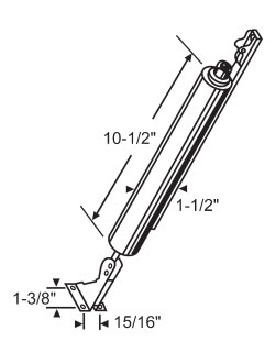 STB "Smooth Air" Storm Door Closer, Pneumatic, Heavy Duty, Black